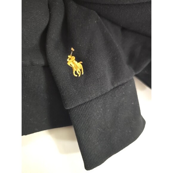 Polo Ralph Lauren Hoodie Sweatshirt Mens XXL Black Gold Logo Fleece Designer - Picture 8 of 8